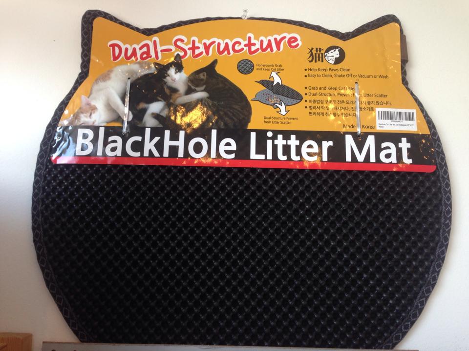 Blackhole Cat Litter Mat Beige Headshape Dual-Structure Litter Box Mat 